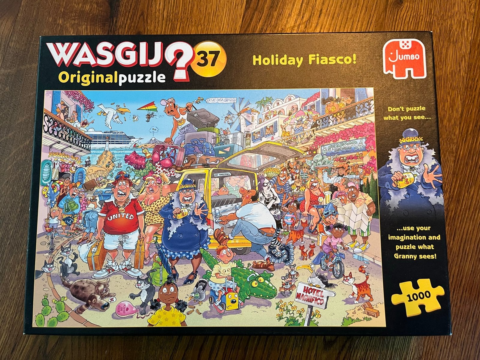Wasgij Original 37 Holiday Fiasco! 1000 stukjes, Ophalen, 500 t/m 1500 stukjes, Zo goed als nieuw, Legpuzzel