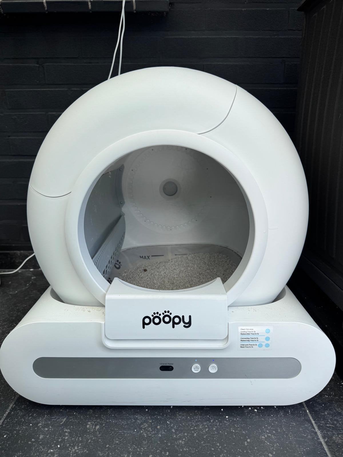 Poopy Automatische Kattenbak – Zelfreinigend & met App, Ophalen, Zelfreinigend, Zo goed als nieuw