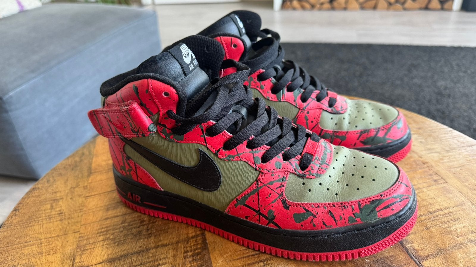 Custom Nike Air force high, Ophalen of Verzenden, Gedragen, Wit