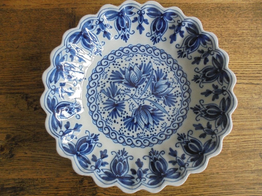 MAKKUM PLOOIEN BORD blauw, Antiek en Kunst, Antiek | Keramiek en Aardewerk, Ophalen of Verzenden