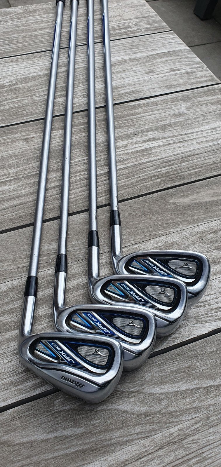 Mizuno JPX800 ijzers 6 7 8 en 9 R flex, Ophalen of Verzenden, Gebruikt, Set, Mizuno
