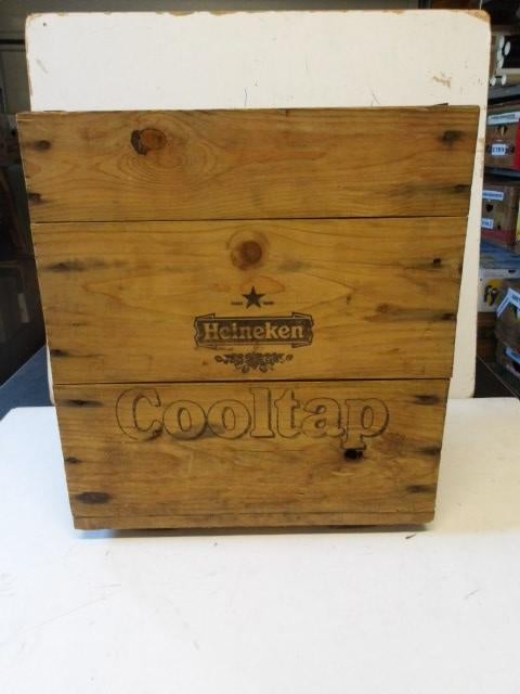 Heineken houten kratje (nr1)  Cooltap, Verzamelen, Biermerken, Gebruikt, Overige typen, Heineken, Ophalen of Verzenden