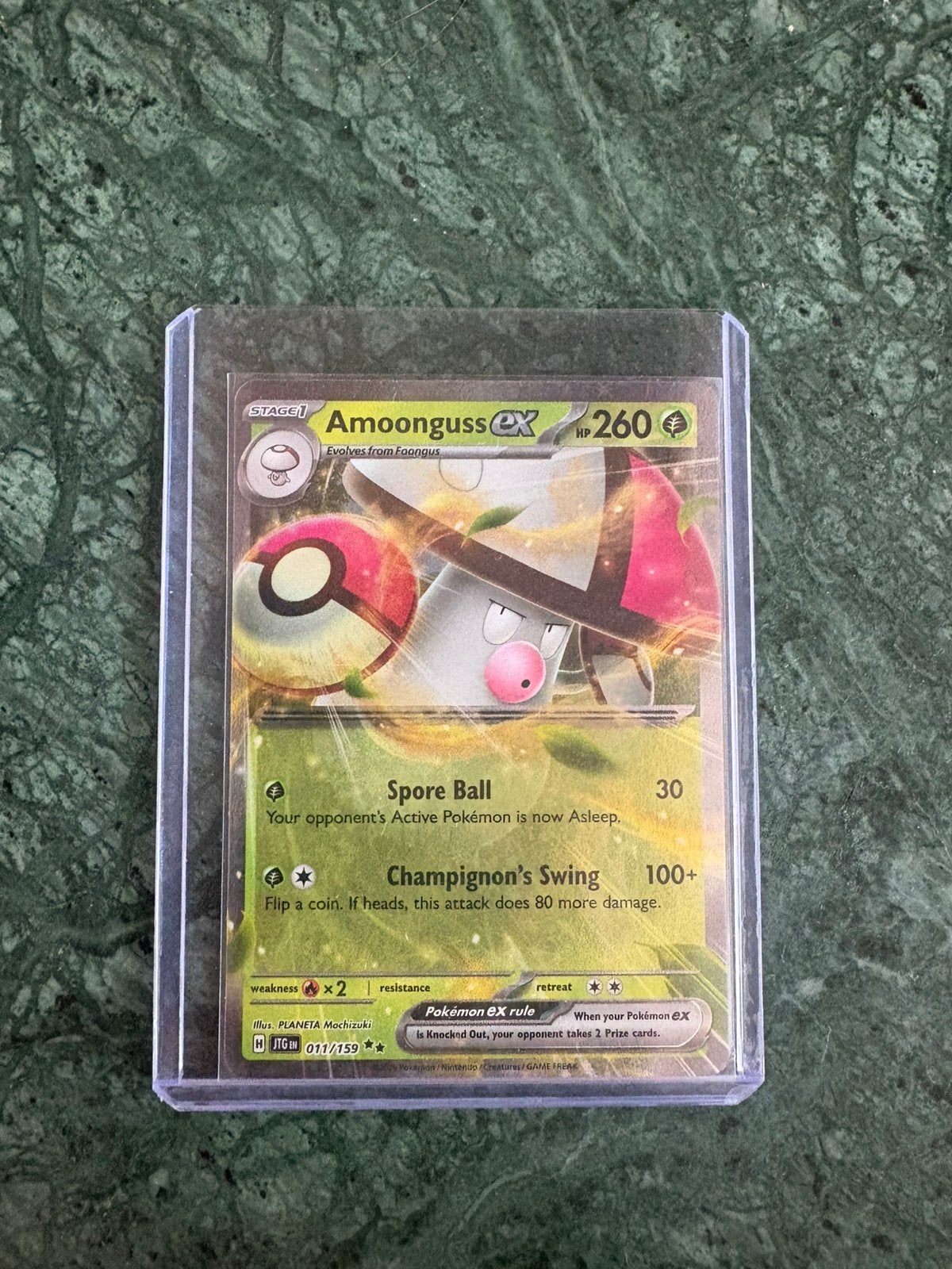 Amoonguss EX pokemonkaart, Ophalen of Verzenden, Zo goed als nieuw
