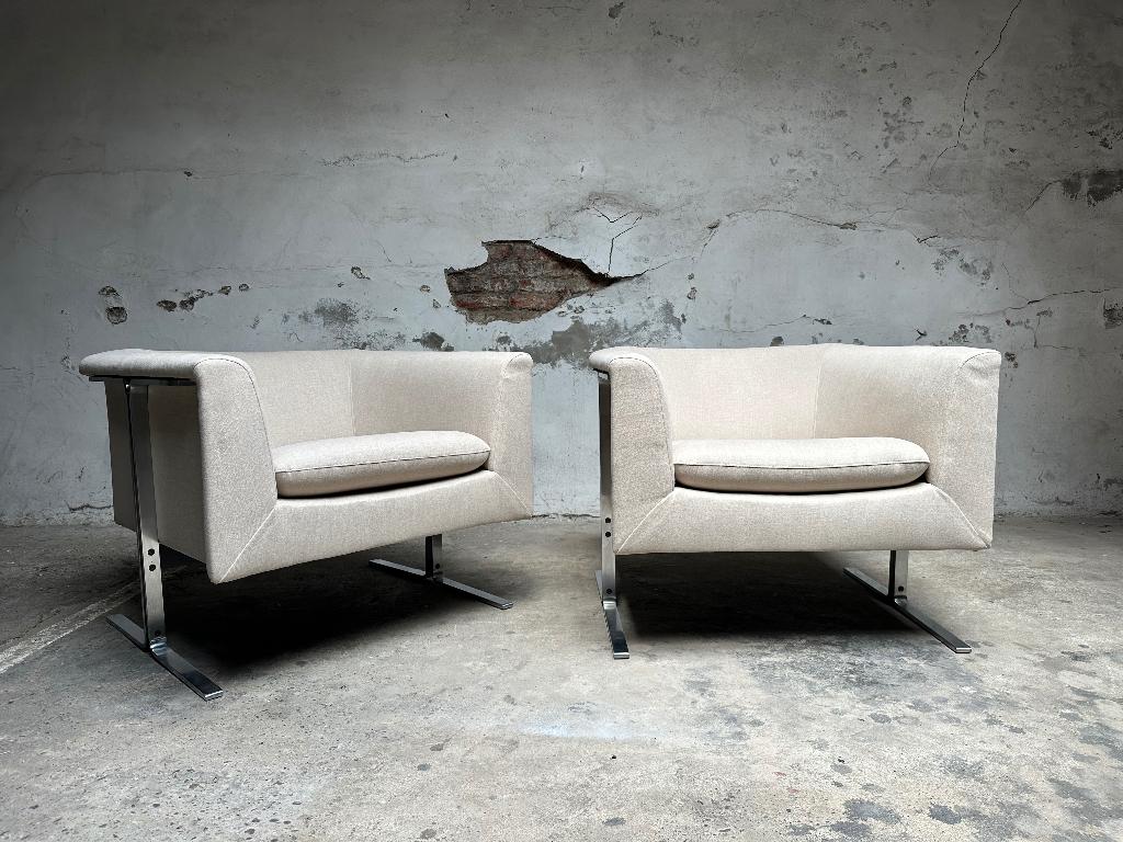 Vintage Artifort lounge fauteuils – Geoffrey Harcourt, Ophalen, Vintage, 75 tot 100 cm, Zo goed als nieuw