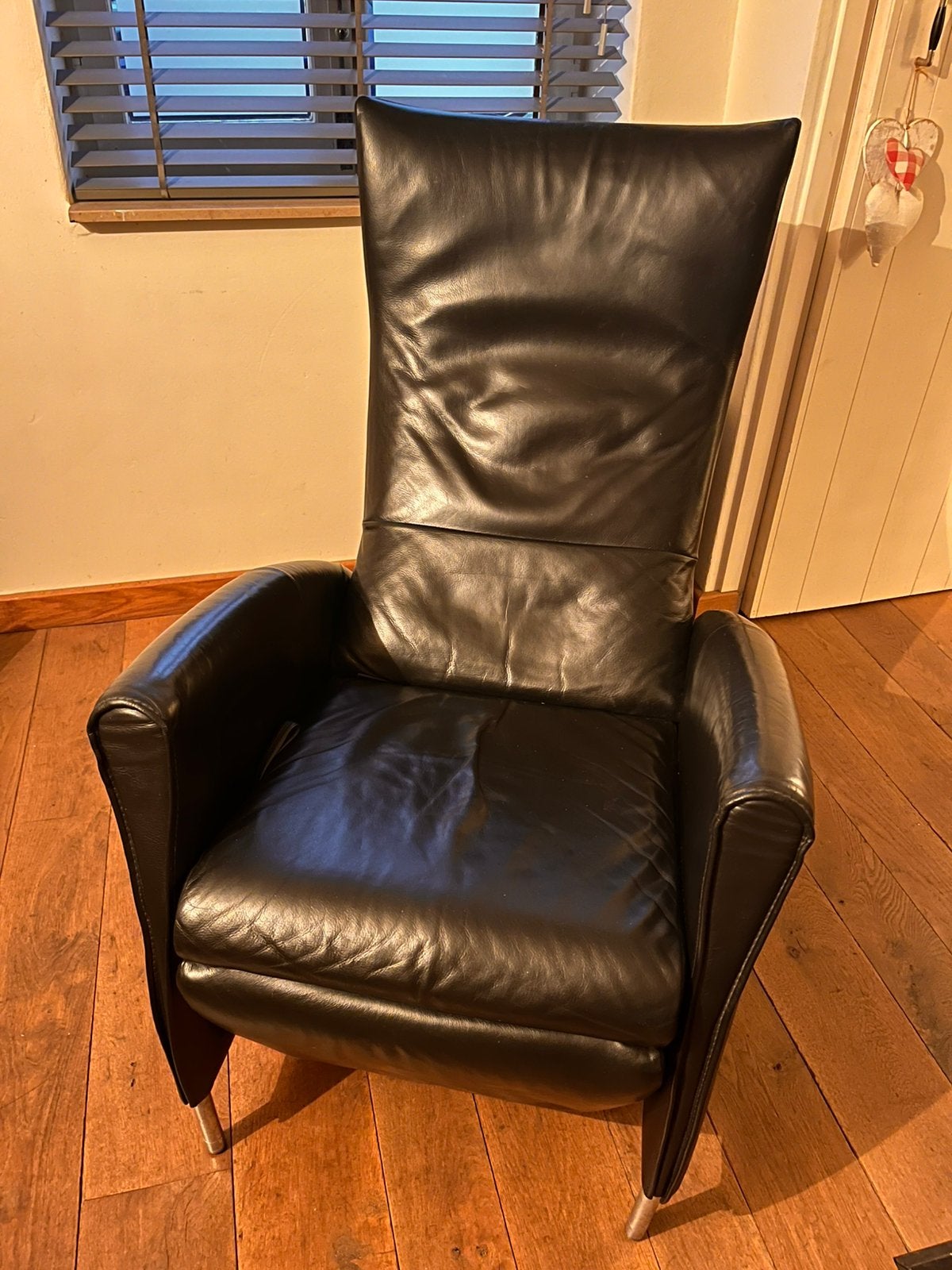 Relax fauteuil Jori, Huis en Inrichting, Ophalen, Gebruikt, Zwart, Leer