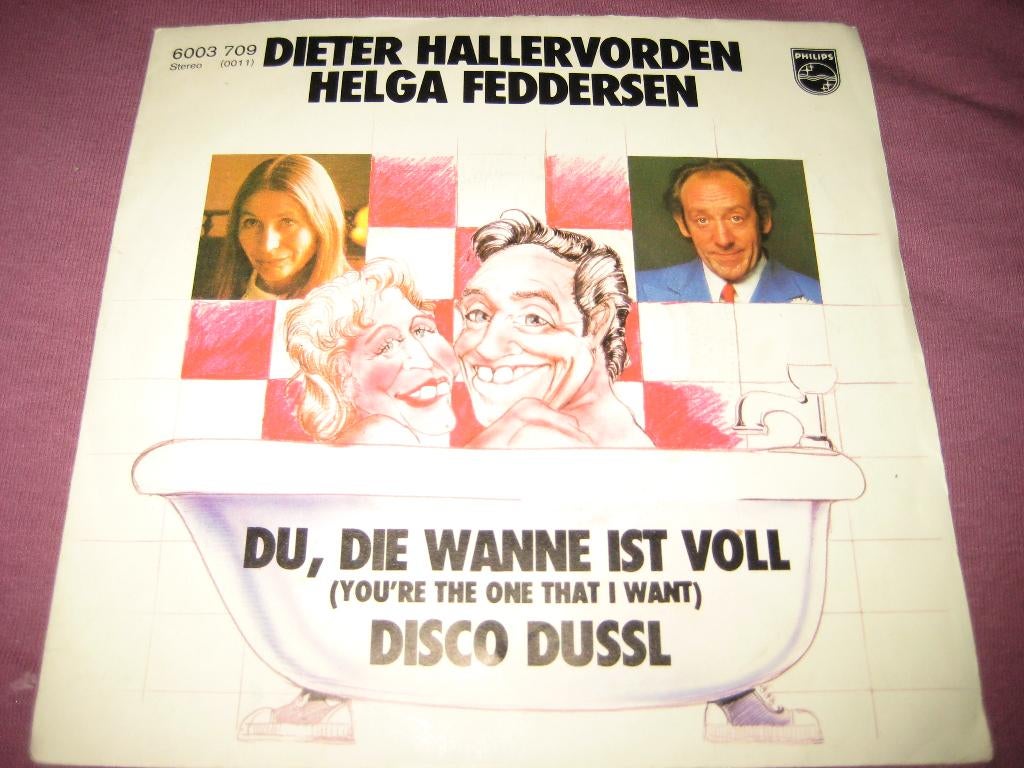 Dieter Hallervorden +Helga Feddersen: Du, die Wanne ist voll, Ophalen of Verzenden, Zo goed als nieuw, Pop, Single