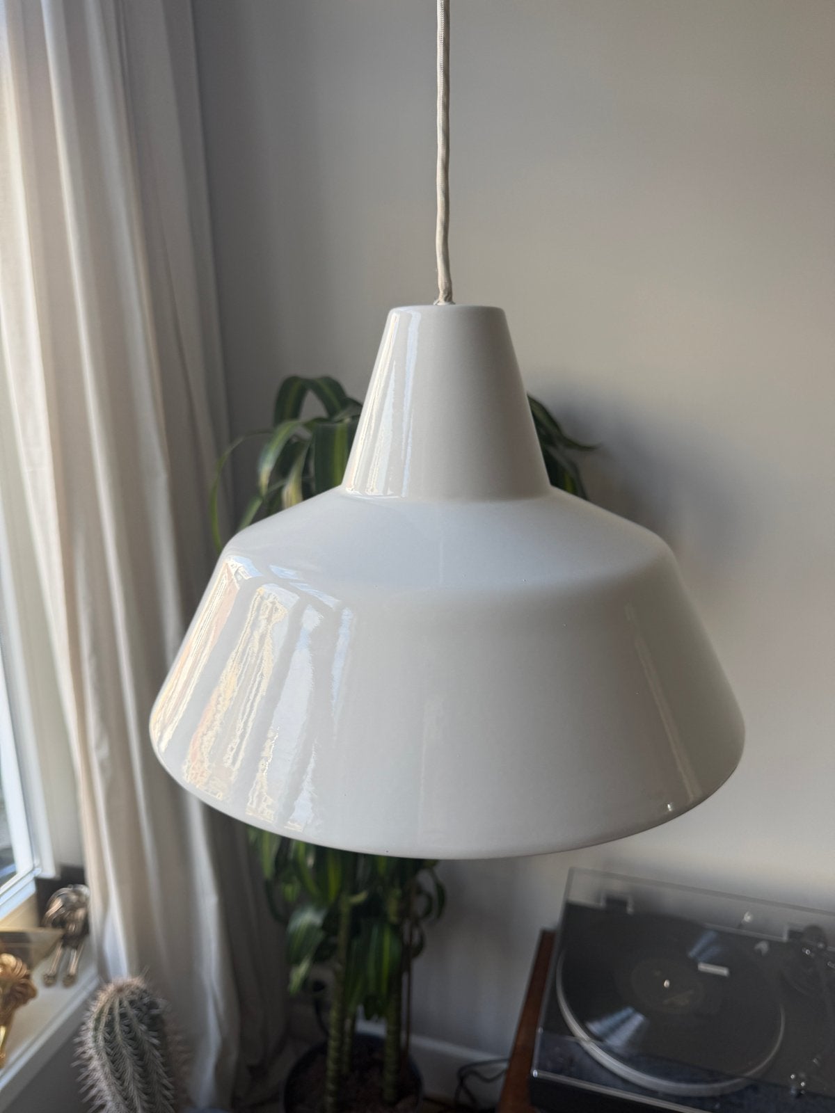 Vintage Louis Poulsen Fabrikslamp hanglamp, Axel Wedel Madse, Antiek en Kunst, Ophalen of Verzenden