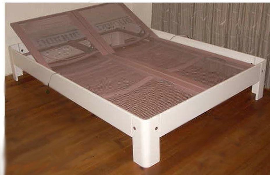 Auping auronde bed 200 x160 cm, Verstelbaar, Wit, Tweepersoons, Ophalen of Verzenden