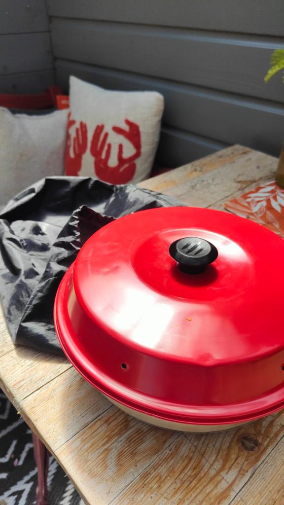 Omina gasoven met siliconen bakvorm en opbergzak, Verzenden, Gebruikt