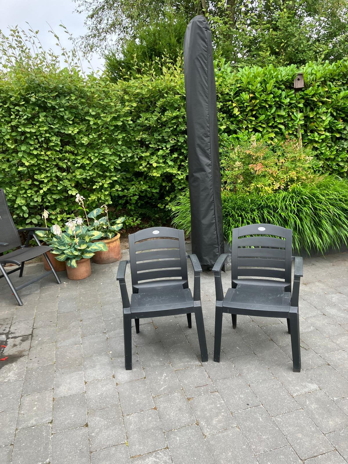 Te koop twee Hartman tuinstoelen, Tuin en Terras, Ophalen, Gebruikt, Kunststof