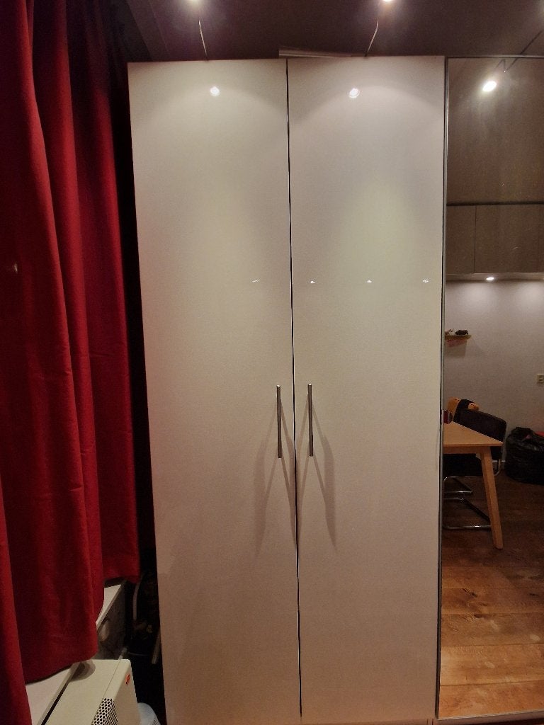 IKEA PAX - 2 deuren - Hoogglans wit, Ophalen, Kunststof, Gebruikt, 200 cm of meer