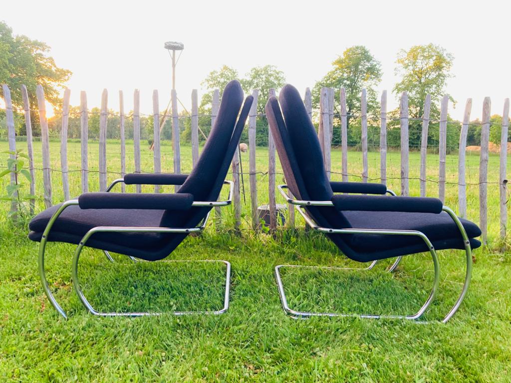 2x vintage 70’s Gelderland 301 fauteuil Jan des Bouvrie, Ophalen, Zo goed als nieuw, 75 tot 100 cm, 50 tot 75 cm