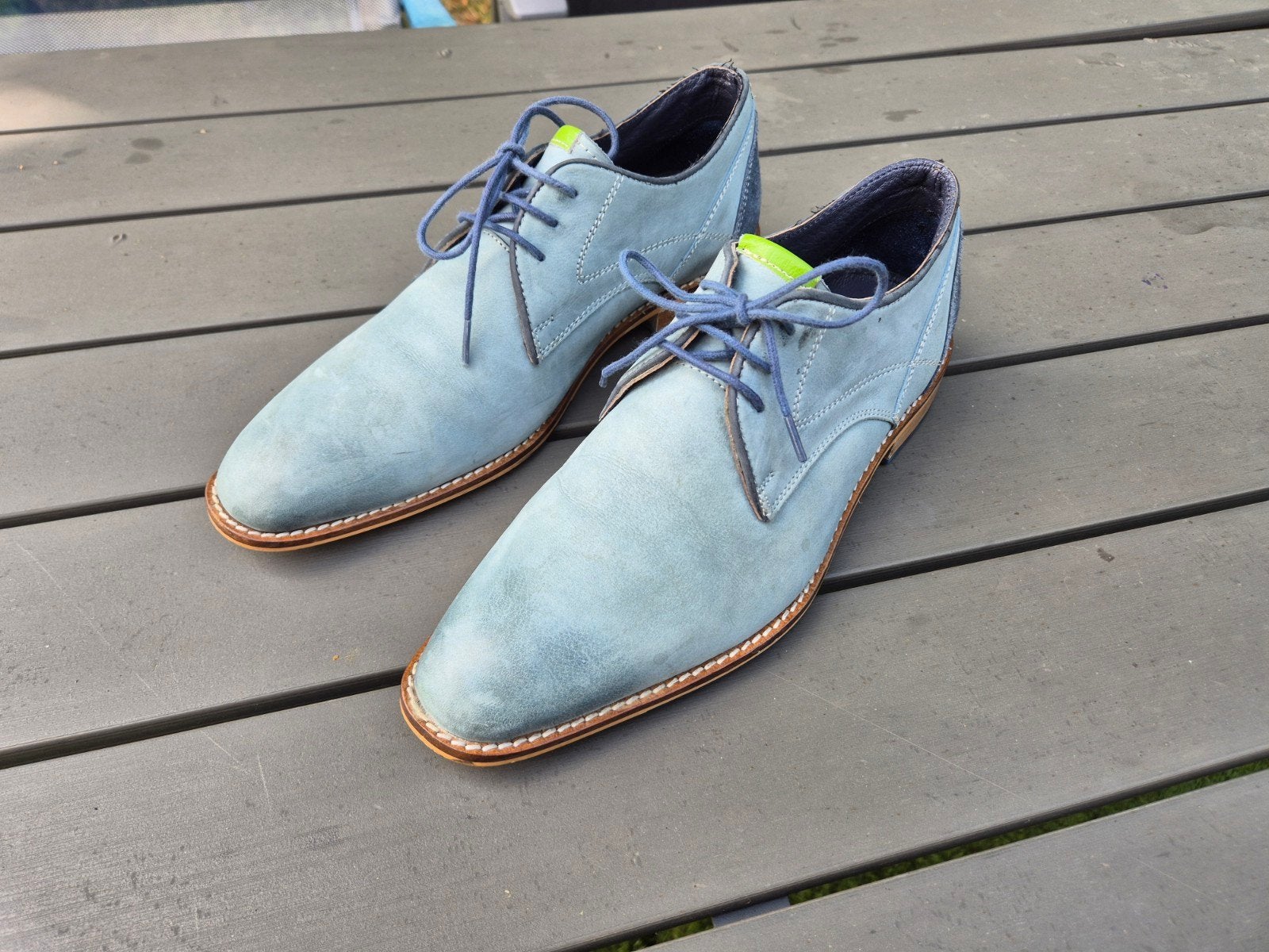 Piure Echt Leren Veterschoenen - Maat 40, Kleding | Heren, Schoenen, Blauw, Ophalen of Verzenden, Piure, Gedragen