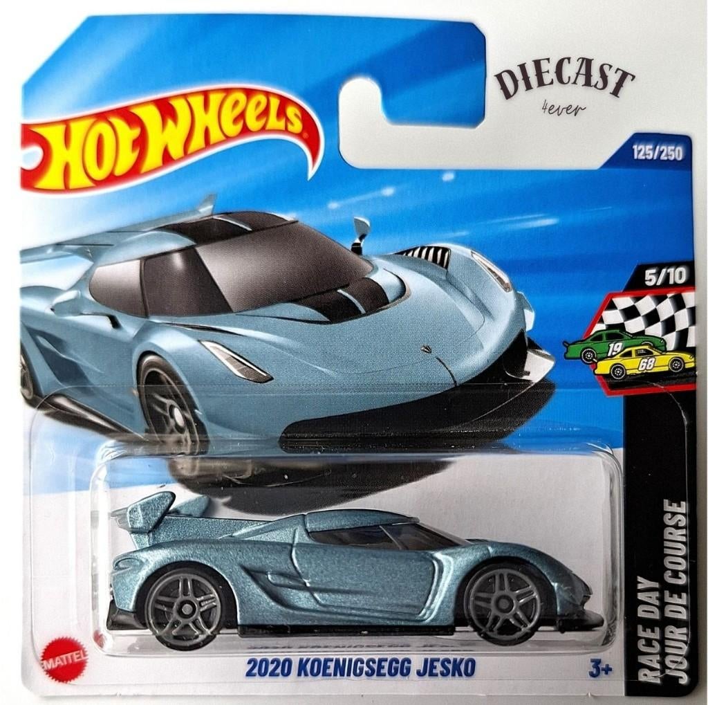 Hot Wheels 2020 Koenigsegg Jesko, Blauw/grijs, Hobby en Vrije tijd, Modelauto's | Overige schalen, Ophalen, Nieuw, Auto