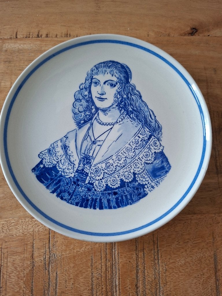 Delfts blauw bordje (wandbordje) 16 cm 1242/O.M. handpainted, Ophalen of Verzenden