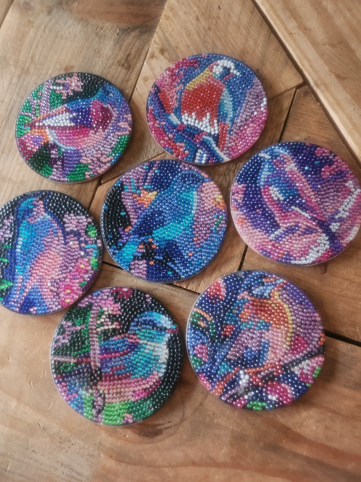 Diamond Painting Onderzetters - Handgemaakt, Handgemaakt, Nieuw, Meerkleurig, Ophalen of Verzenden