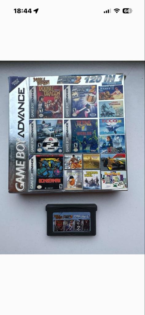 120 Games in 1 Game Boy Advance cartridge met doosje, Spelcomputers en Games, Games | Nintendo Game Boy, Gebruikt, Overige genres