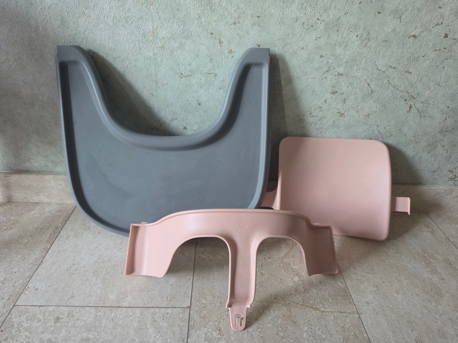 Stokke babyset + blad, Ophalen, Gebruikt, Meegroeistoel, Afneembaar eetblad