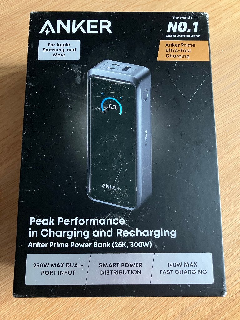 Anker Prime Power Bank (26K, 300W) NIEUW IN DOOS, Ophalen of Verzenden, Nieuw, Anker