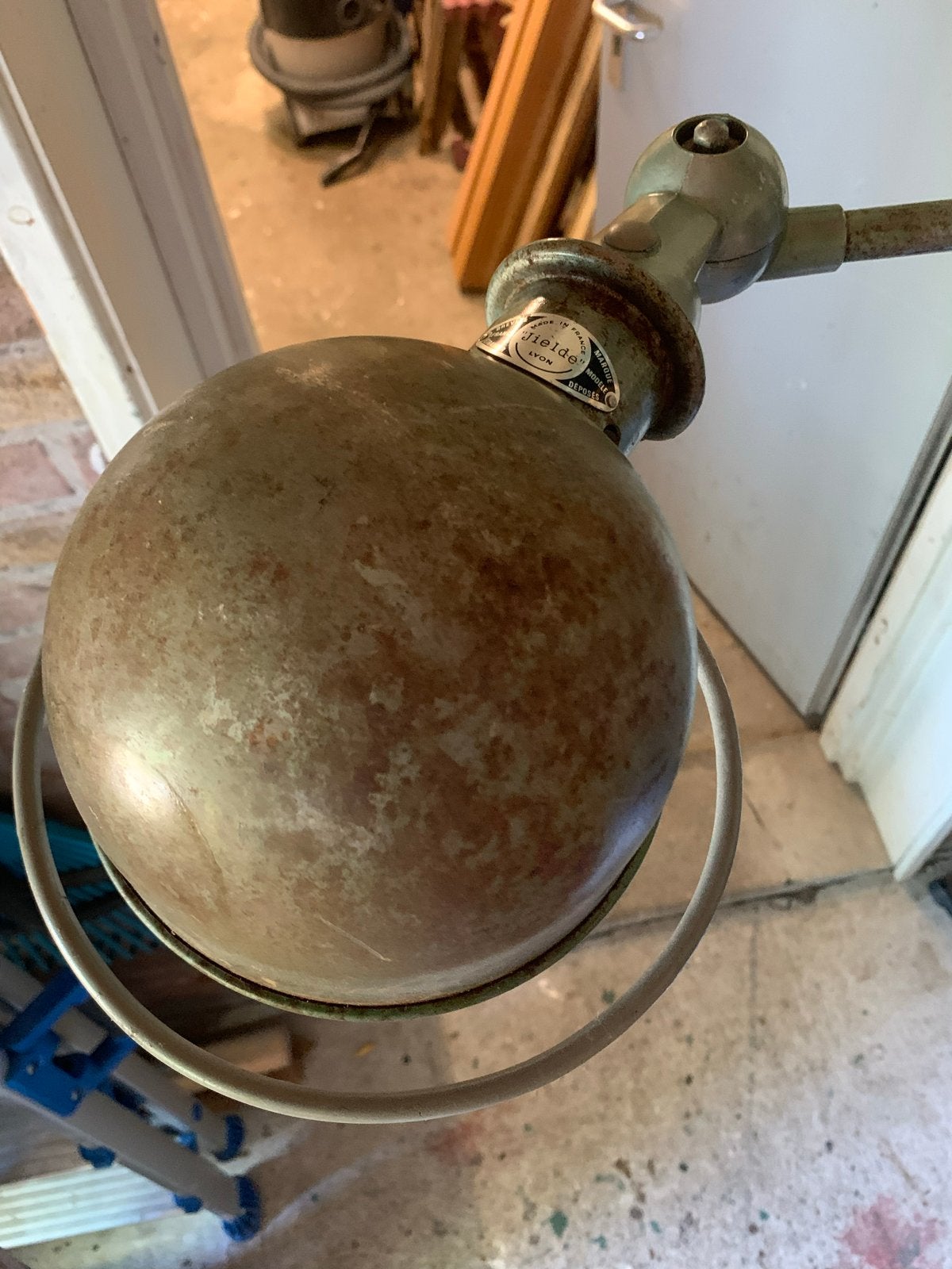 Originele Franse Jielde wandlamp - Vintage Industrieel, Ophalen of Verzenden