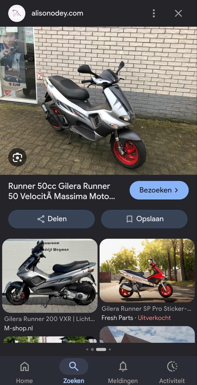 opzoek naar gilera runner 50cc/70cc, Ophalen of Verzenden, Gebruikt, Maximaal 45 km/u, Gilera