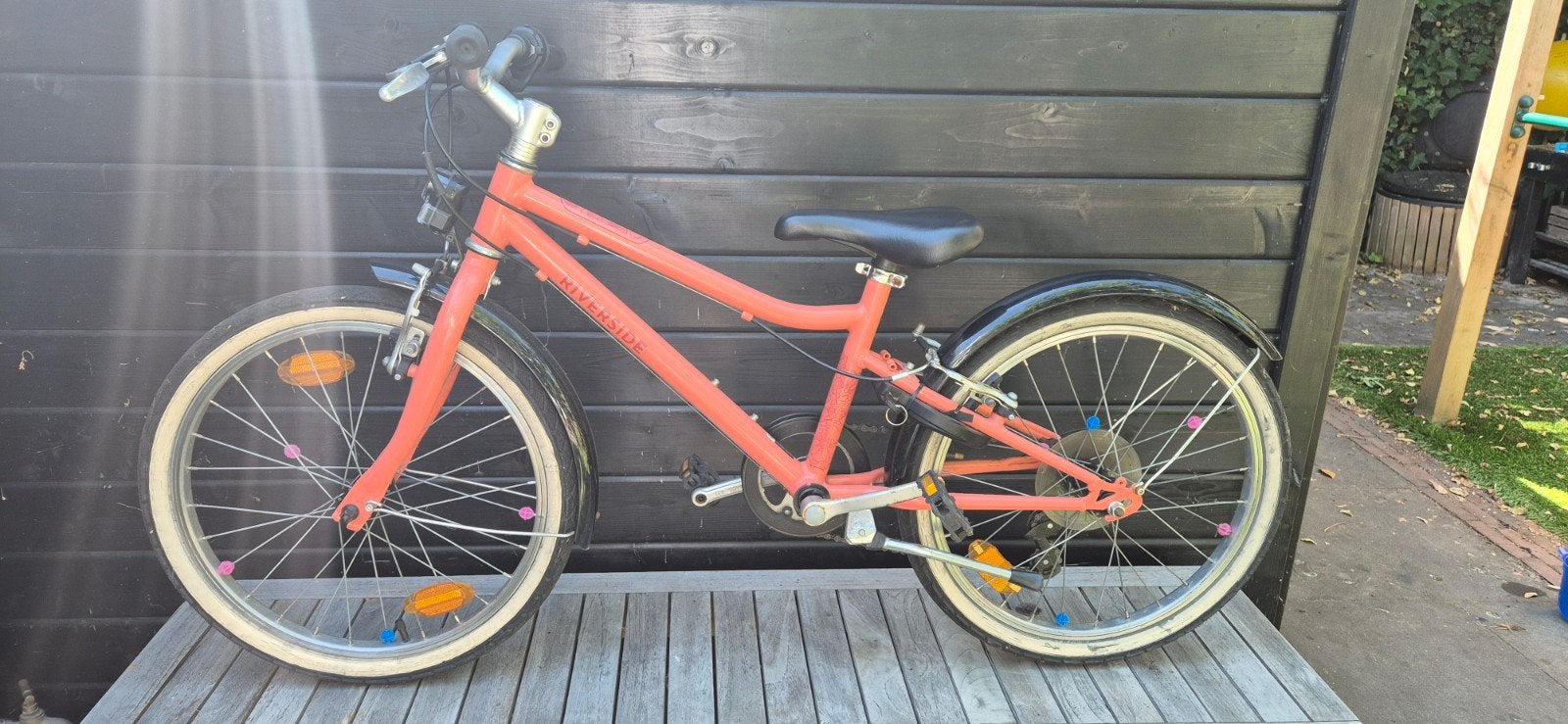 Riverside 500 Kinderfiets 20 inch - Roze, Fietsen en Brommers, Ophalen, Gebruikt, Velgrem, Versnellingen