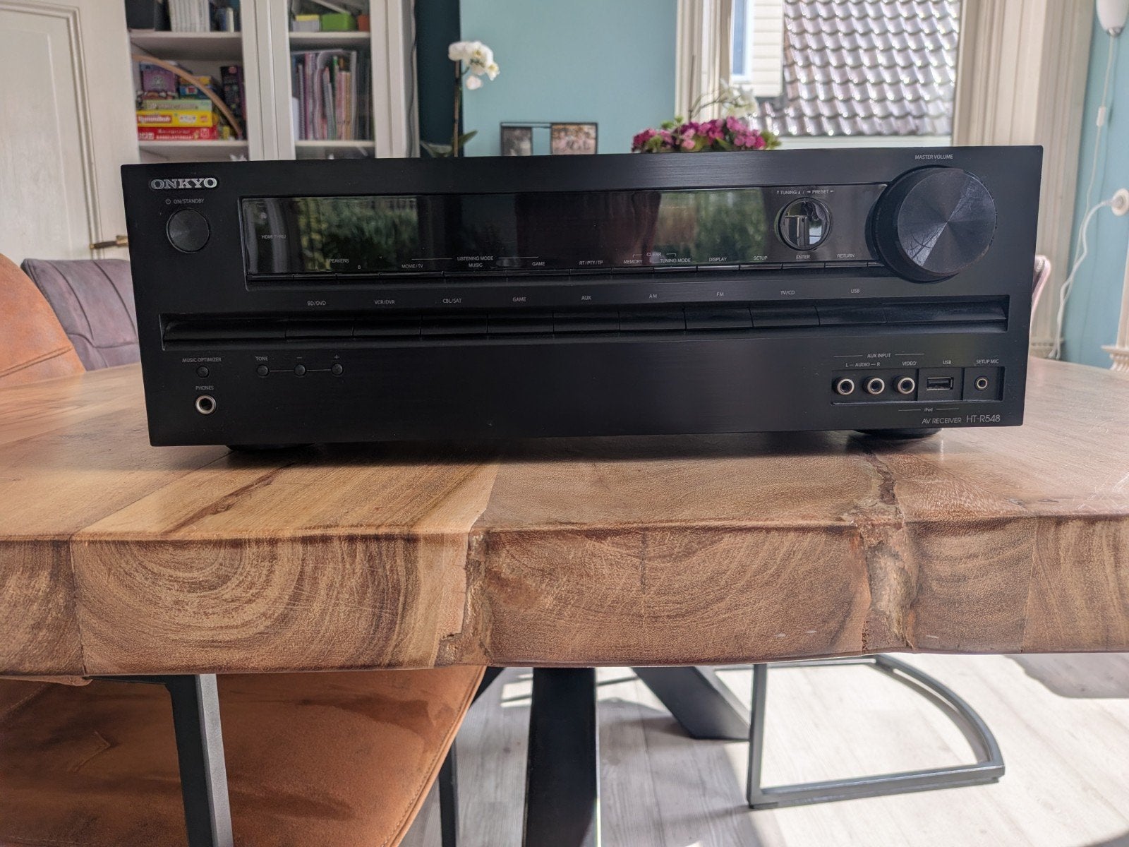 Onkyo HT-R548 AV-receiver met afstandsbediening, Ophalen, Zo goed als nieuw, 120 watt of meer, Onkyo