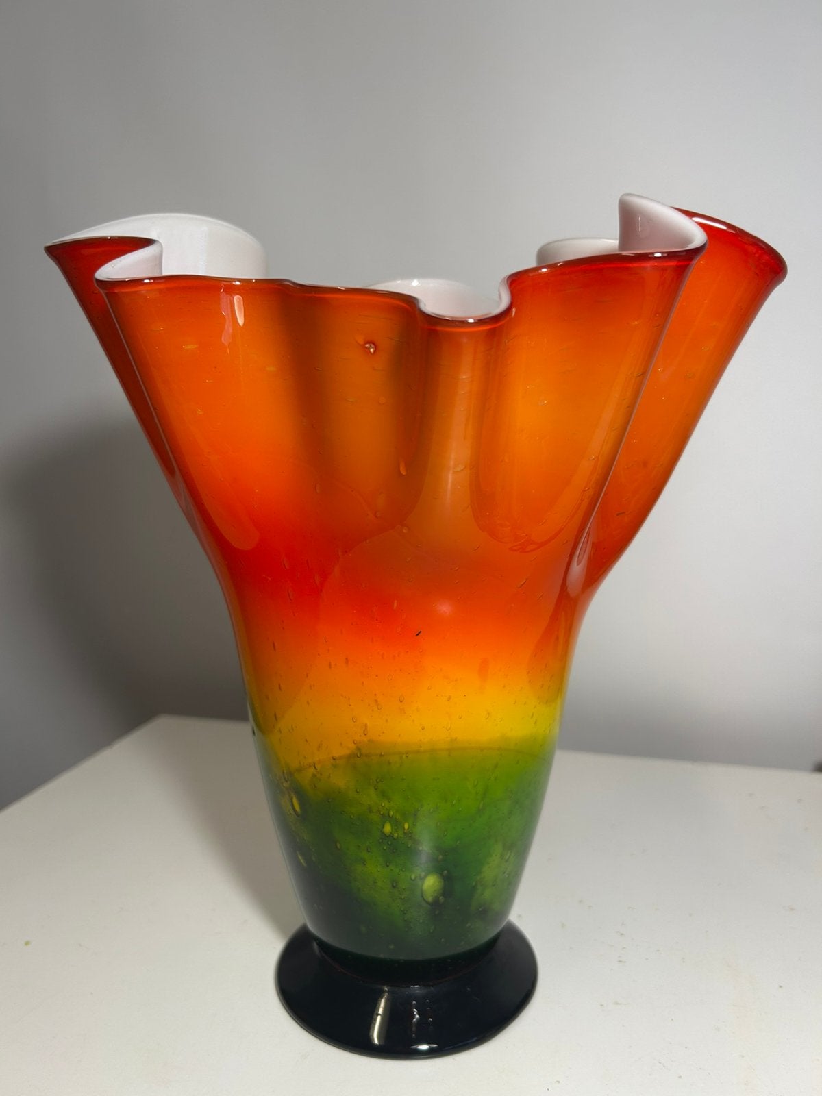 vintage Murano Fazzoletto vaas, Ophalen of Verzenden