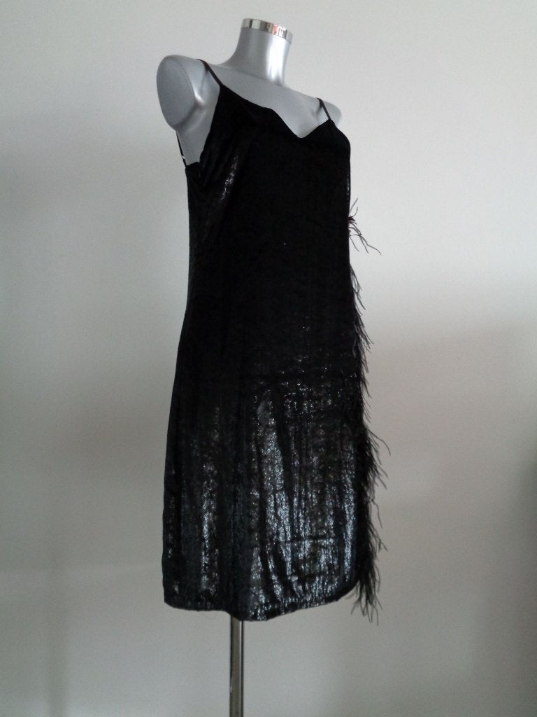 Ana Alcazar little black dress met veren - maat 38, nieuw, Kleding | Dames, Maat 38/40 (M), Zwart, Nieuw, Ophalen of Verzenden