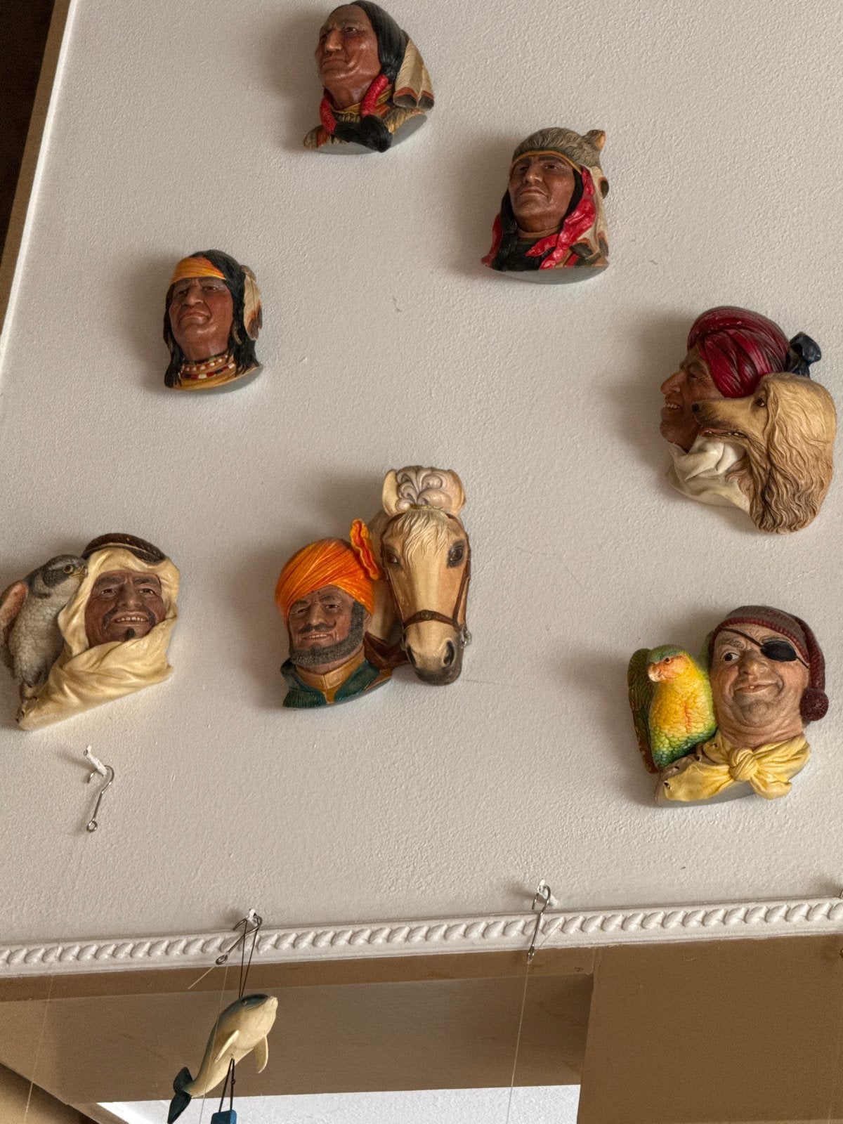 Decoratieve Wandornamenten: Diverse Figuren, Verzamelen, Ophalen of Verzenden, Gebruikt, Mens