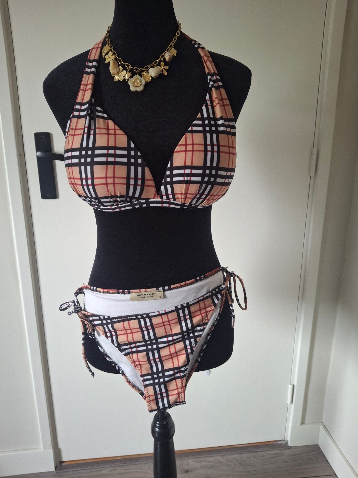 Burberry-stijl Bikini Set - Nieuw, Kleding | Dames, Badmode en Zwemkleding, Burberry-stijl, Meerkleurig, Nieuw, Ophalen of Verzenden