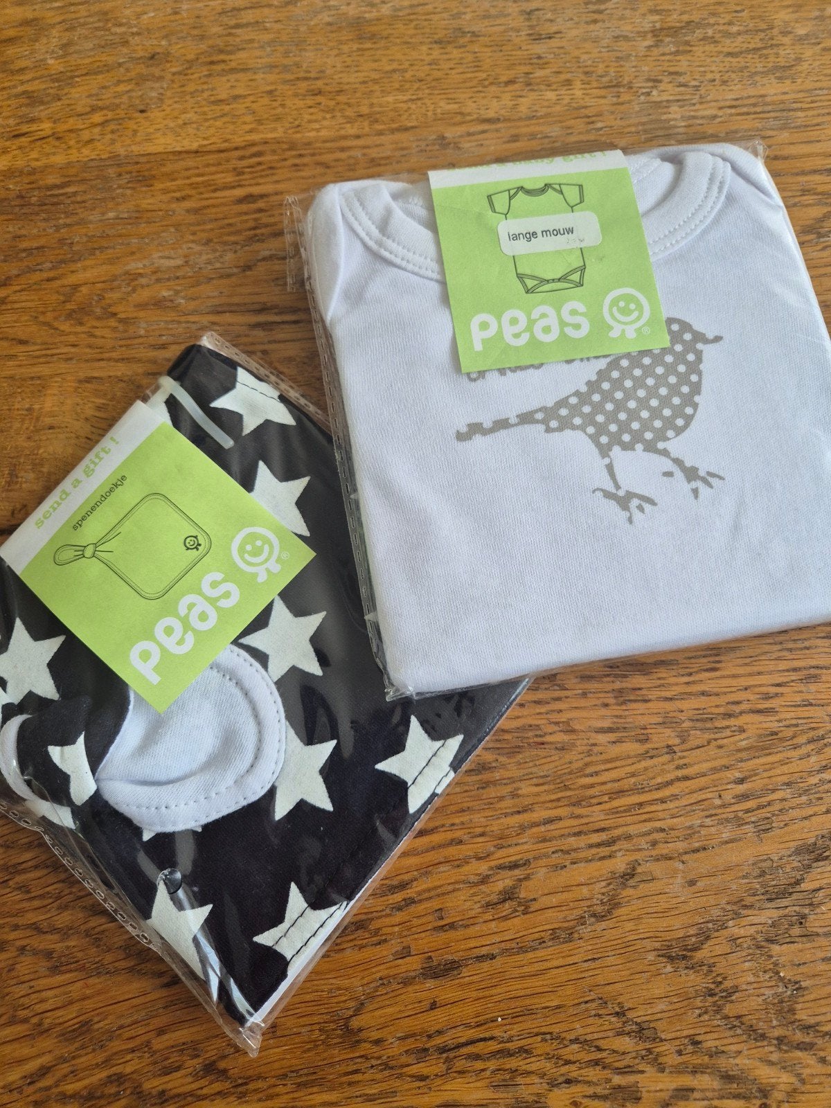 Peas Baby Romper en Spenendoekje Set - Nieuw, Ophalen of Verzenden, Nieuw, Peas, Jongetje of Meisje