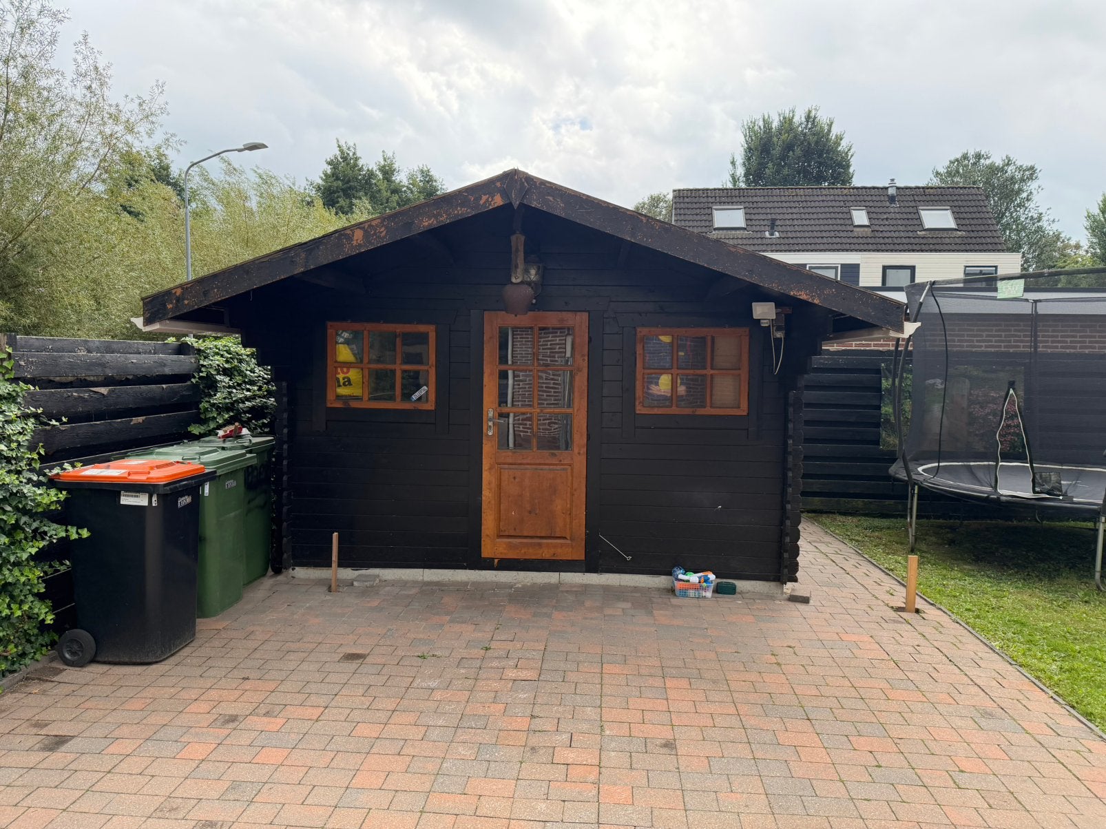 Blokhut/schuur/tuinhuis  3,60 x 3,00 meter, Tuin en Terras, Tuinhuizen, Ophalen, 3 ramen of meer, 250 tot 500 cm, Blokhut