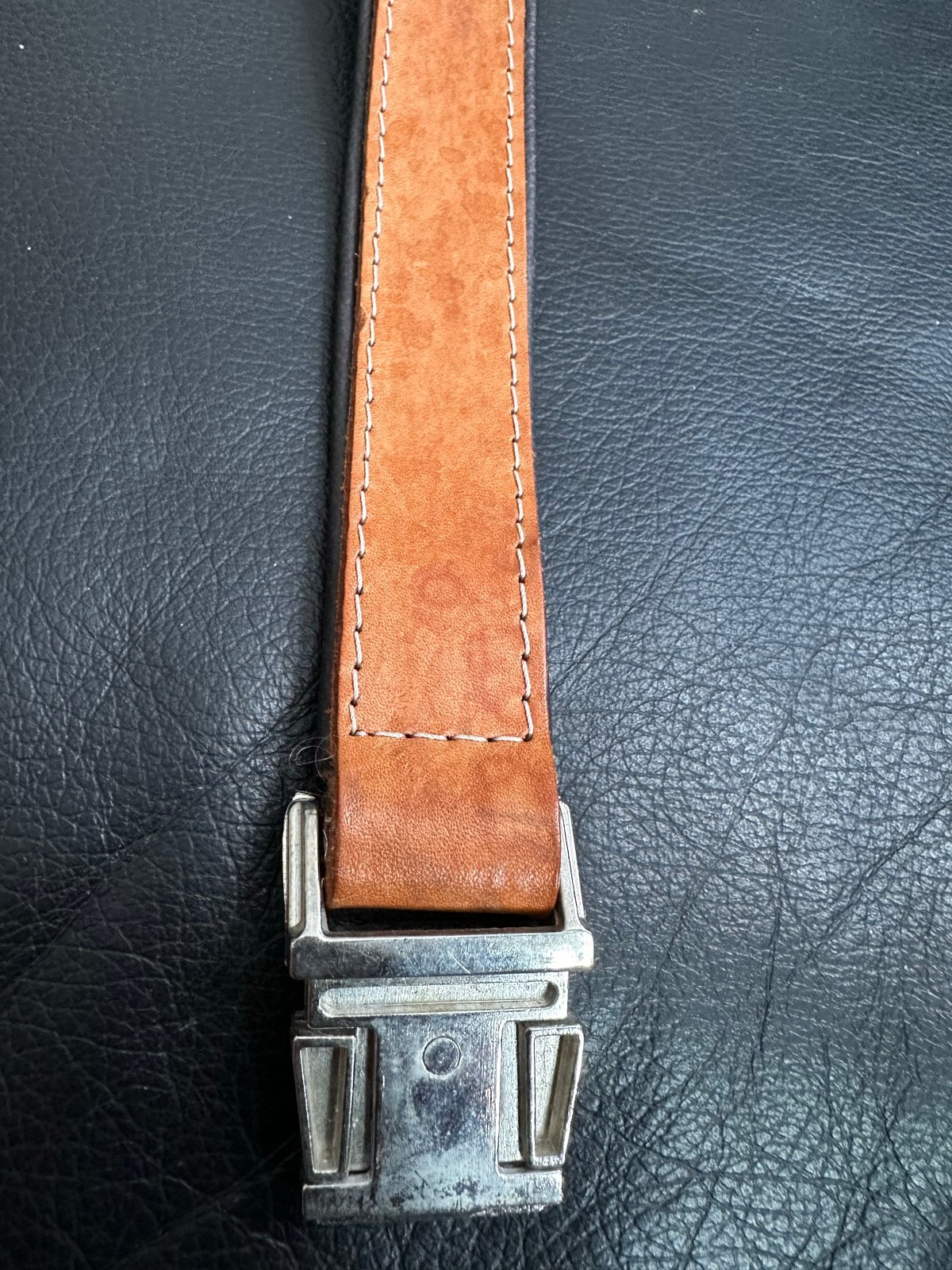 Leren halsband hond, Ophalen, Zo goed als nieuw