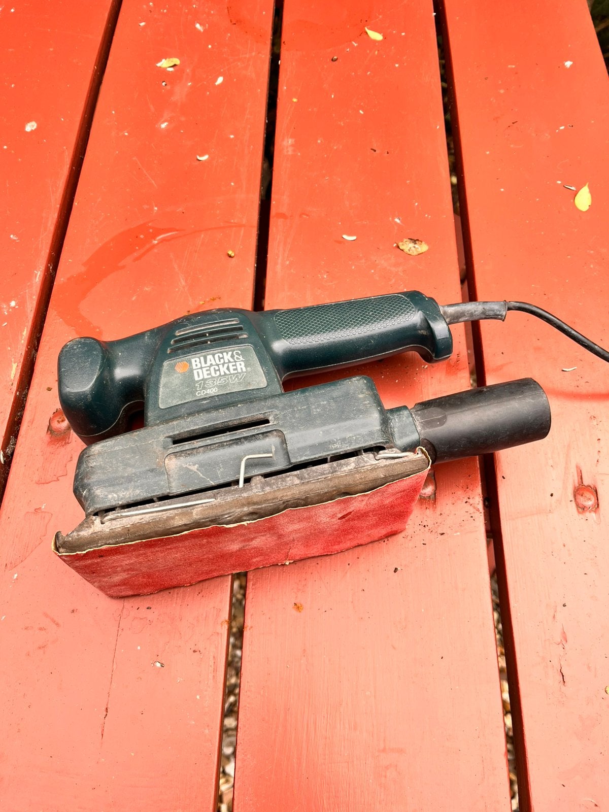 Black & Decker schuurmachine, Ophalen of Verzenden, Gebruikt, Minder dan 600 watt, Vlakschuurmachine