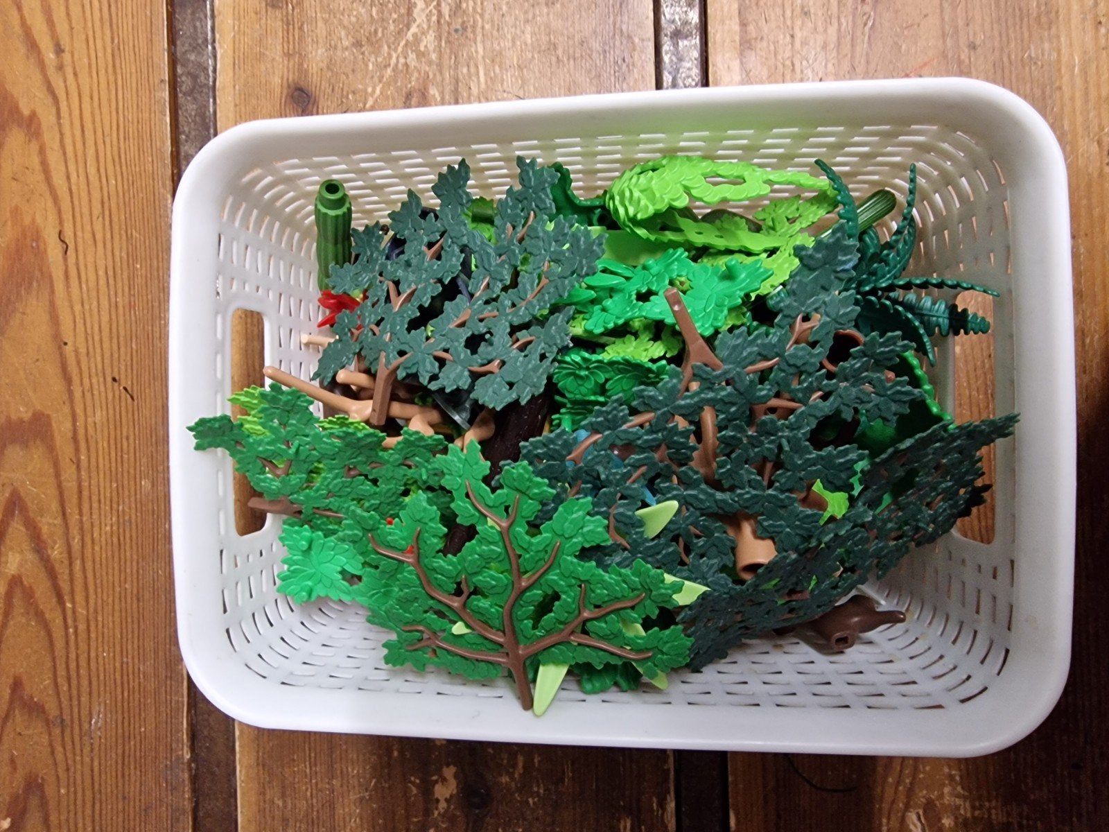 Mandje met Playmobil bomen en planten - Losse onderdelen, Ophalen, Gebruikt
