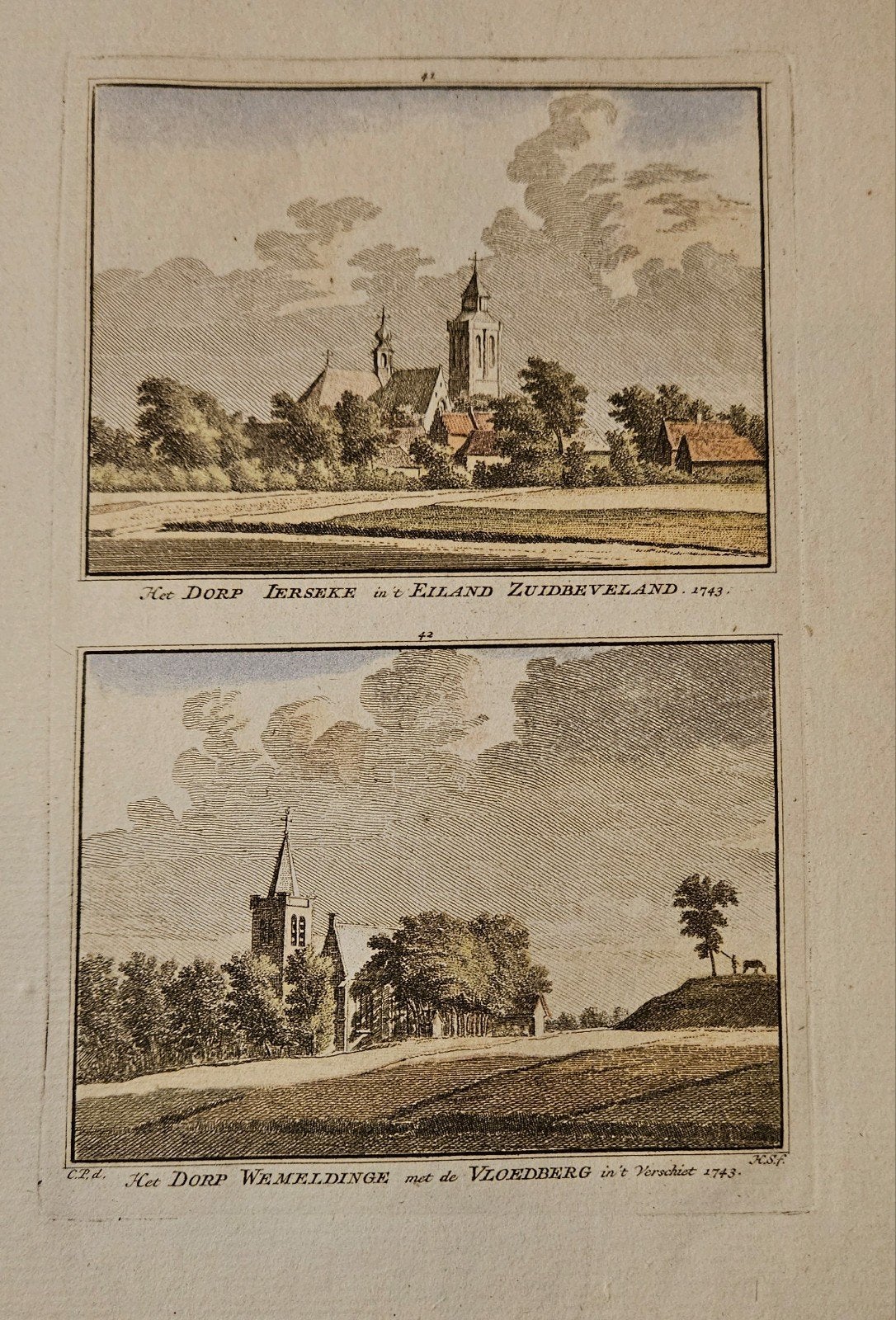 Wemeldinge, Yerseke, Spilman ca. 1743. Origineel antiek, Ophalen of Verzenden
