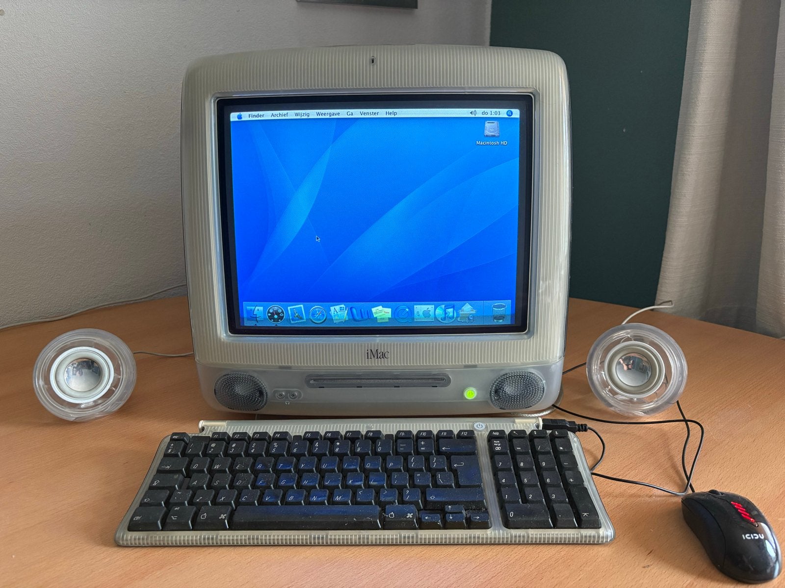 Apple iMac G3 (Bondi Blue) met Harman Kardon speakers, Ophalen, Gebruikt, Minder dan 4 GB, HDD