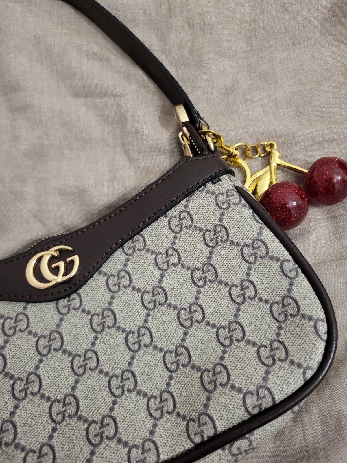 Luxe Gucci tas, Sieraden, Tassen en Uiterlijk, Tassen | Damestassen, Ophalen, Zo goed als nieuw, Bruin, Handtas