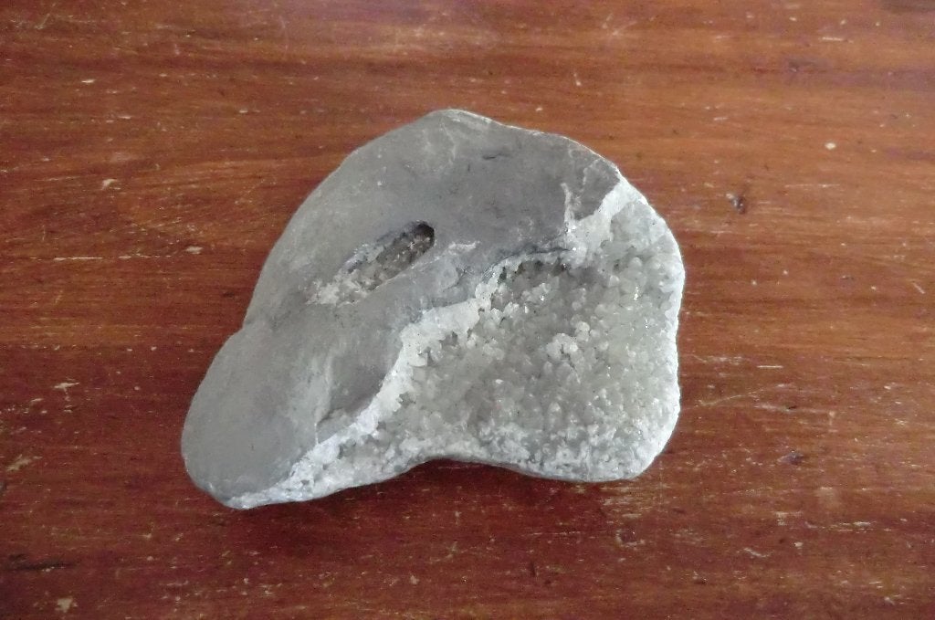 mineraal steen grijs glanzend -van het strand van Lyme Regis, Ophalen of Verzenden, Mineraal