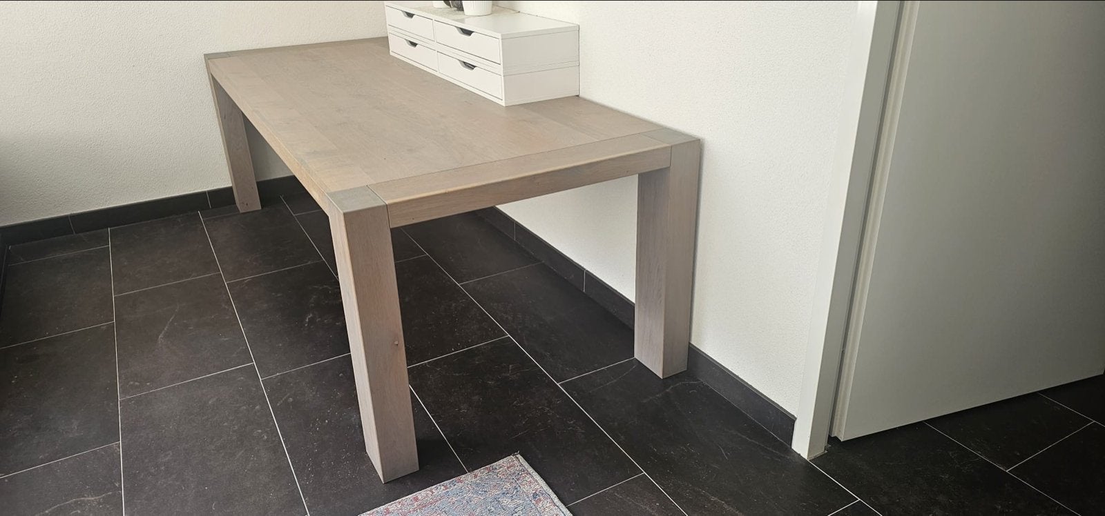 Grote eettafel vol eiken - 2.40m lang - Goirle, Ophalen, Gebruikt, 200 cm of meer, 50 tot 100 cm
