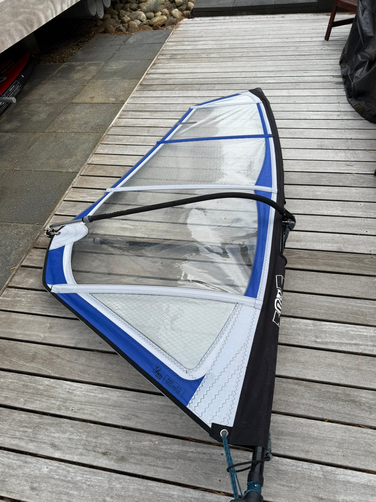 2Go windsurf oefenset 3.5 m2, Gebruikt, 3.5 tot 5 m², Met mast, Zeil