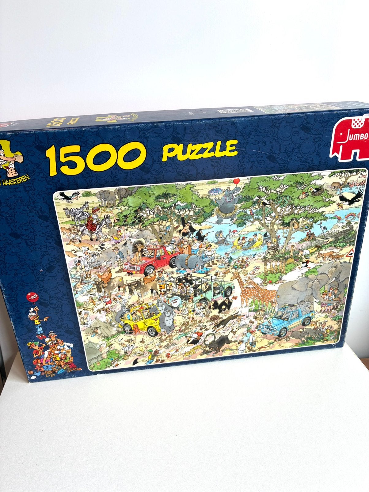 Prachtige Jan van Haasteren ‘Safari’ puzzel, Ophalen of Verzenden, 500 t/m 1500 stukjes, Zo goed als nieuw