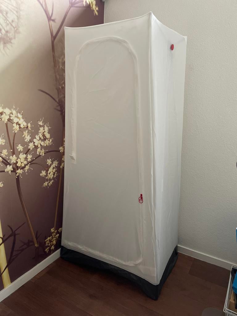 Nieuwe Ikea VUKU kledingkast wit 74x51x149 cm, Ophalen, Kunststof, 100 tot 150 cm, Nieuw