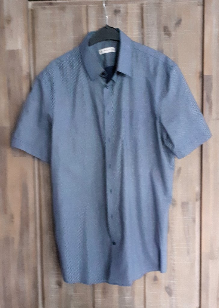Heren Blouse maat L, Kleding | Heren, Overhemden, Blauw, Zo goed als nieuw, Halswijdte 41/42 (L), C&A