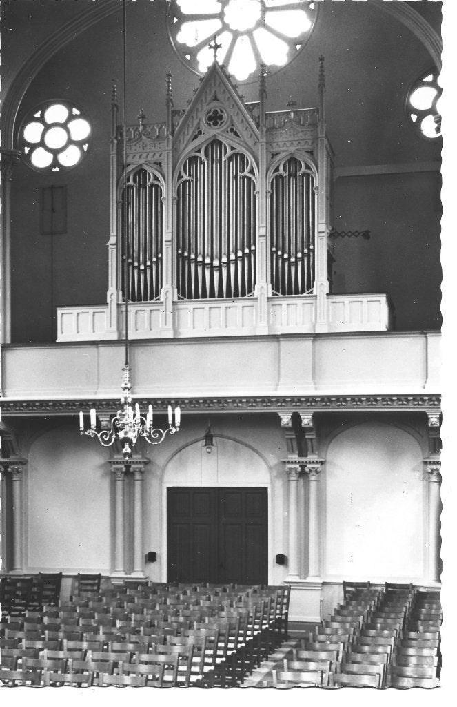 Den Haag interieur Zuiderkerk orgel, Ophalen of Verzenden, 1940 tot 1960, Ongelopen, Zuid-Holland