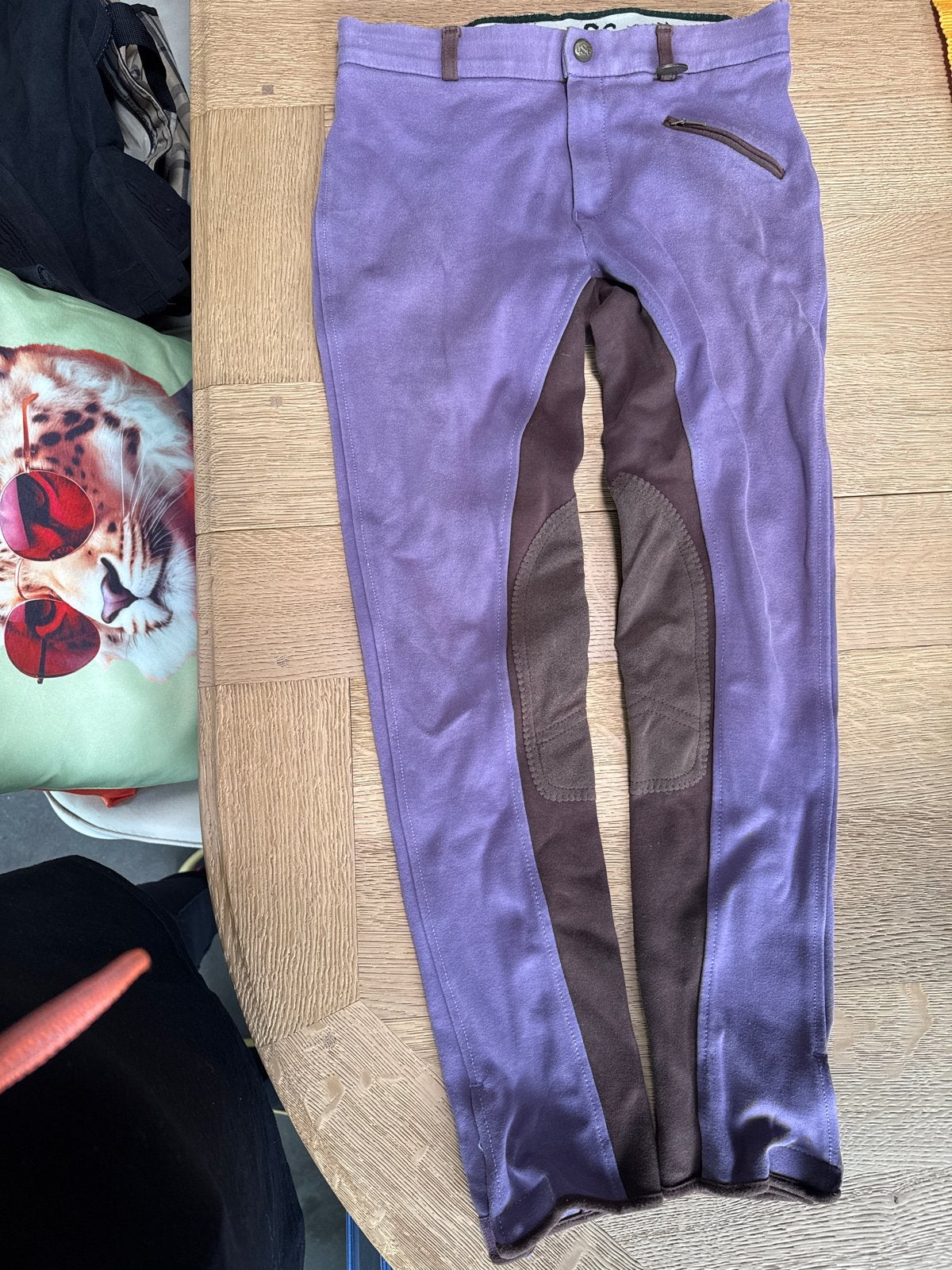Paardrijbroek meisjes maar 164  -  15 jaar USG full grip, Dieren en Toebehoren, Paars, Overige merken, Ophalen of Verzenden, Zo goed als nieuw