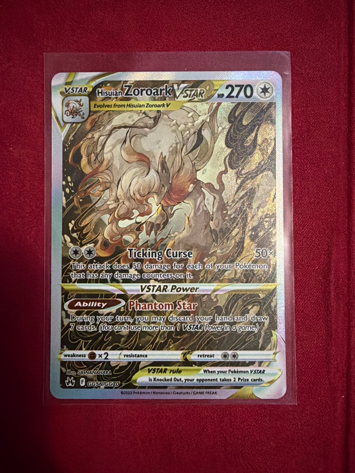 Hisuian Zoroark VSTAR Pokémon Kaart - Nieuwstaat, Ophalen of Verzenden, Nieuw, Losse kaart