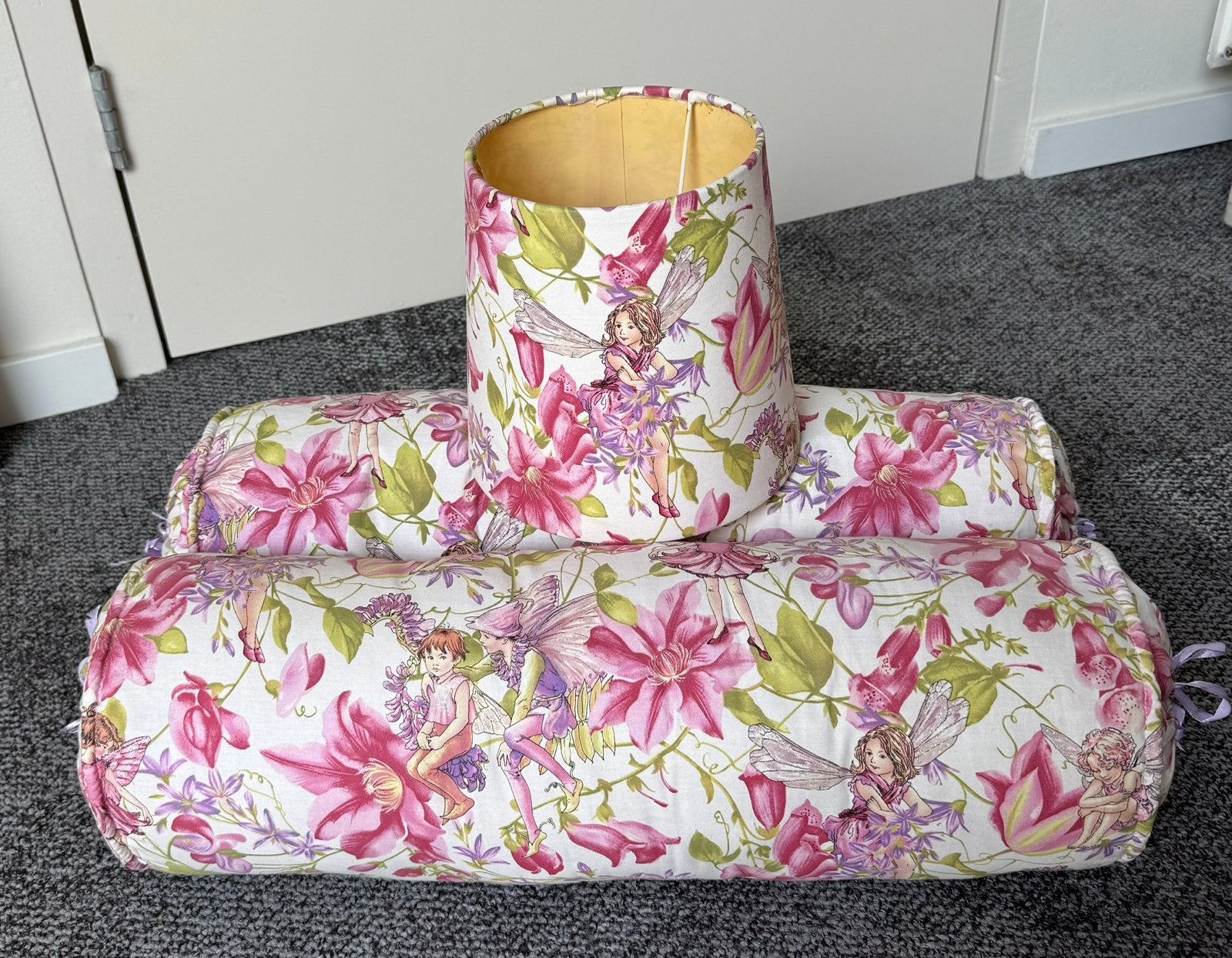 Twee rolkussens met lampenkap, Ophalen, Gebruikt, Overige kleuren, Rond