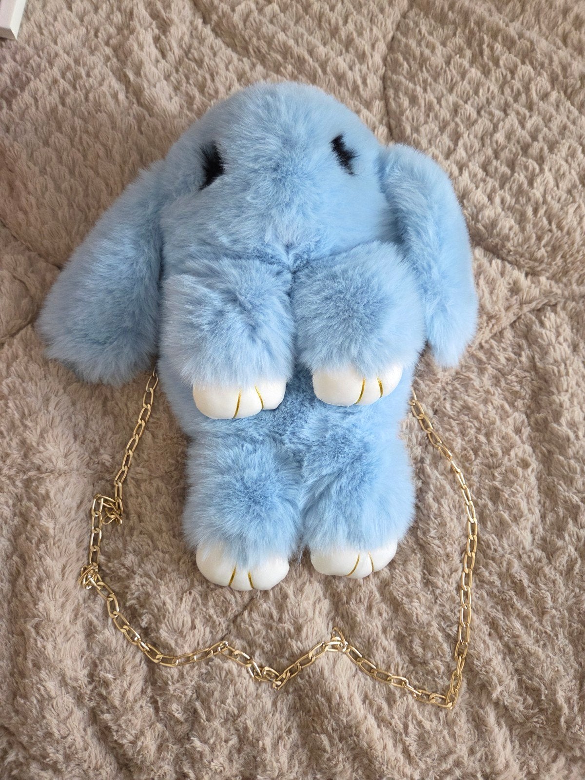 Schattige blauwe konijnen tas voor meiden, Sieraden, Tassen en Uiterlijk, Ophalen of Verzenden, Zo goed als nieuw, Blauw, Schoudertasje